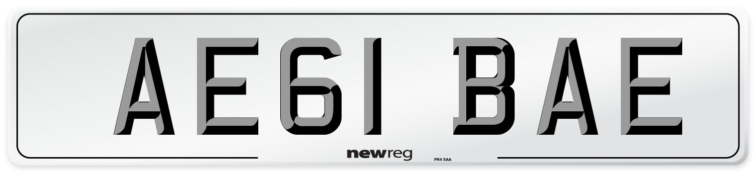 AE61 BAE Number Plate from New Reg